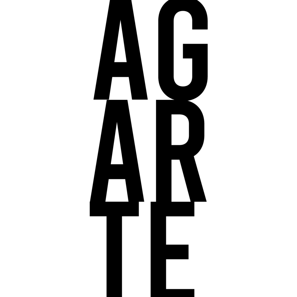 Logo in vettoriale verticale della galleria d'arte Agarte